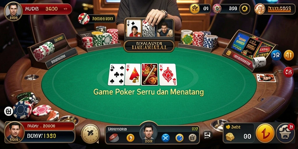 Tampilan menarik dari gameplay Poker di 34R.
