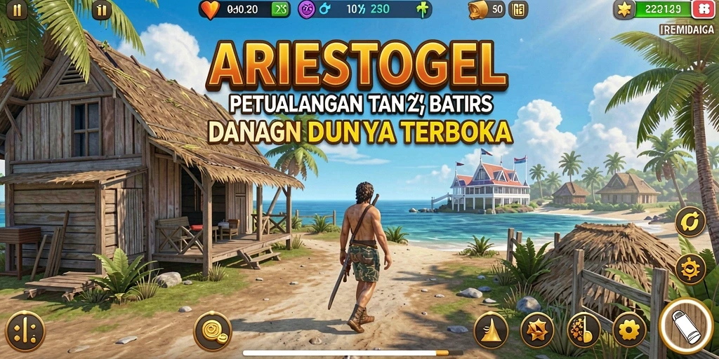 Tampilan gameplay ARIESTOGEL yang menakjubkan dalam dunia terbuka.