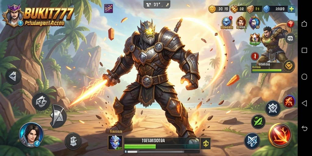 Screenshot BUKIT777 menampilkan aksi seru dalam gameplay action.