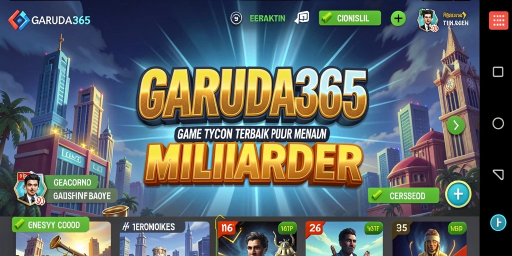 Tangkapan layar utama GARUDA365 menampilkan gameplay Tycoon yang menarik.