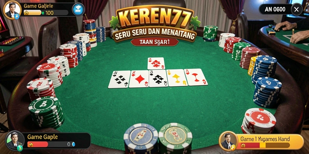 Tampilan gameplay Gaple yang menarik dan interaktif.