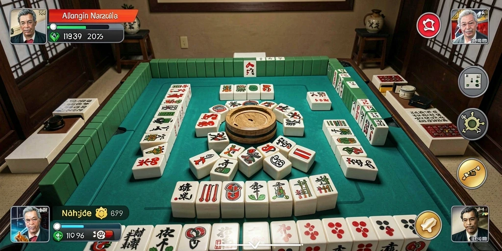 Tampilan gameplay N06 dengan ubin Mahjong yang menarikk.