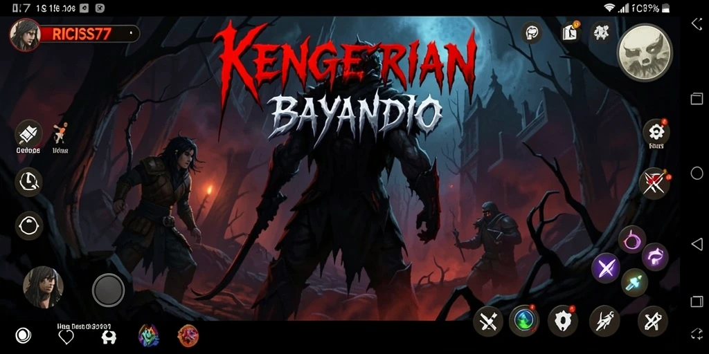 Tangkapan layar menunjukkan gameplay menegangkan dari RICIS77 di lingkungan yang menyeramkan.